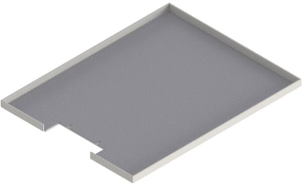 Produktbild UBK 401 155  -  Deckel für Bürstenauslass zu UBK 400 mit Kante geschlossen aus ALU 2.5mm, 15mm Vertiefung